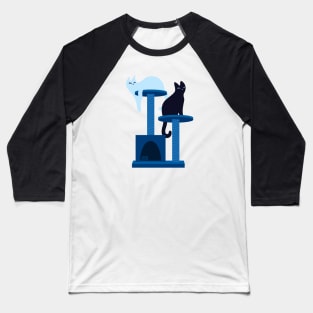 Blue Cat Tree Baseball T-Shirt